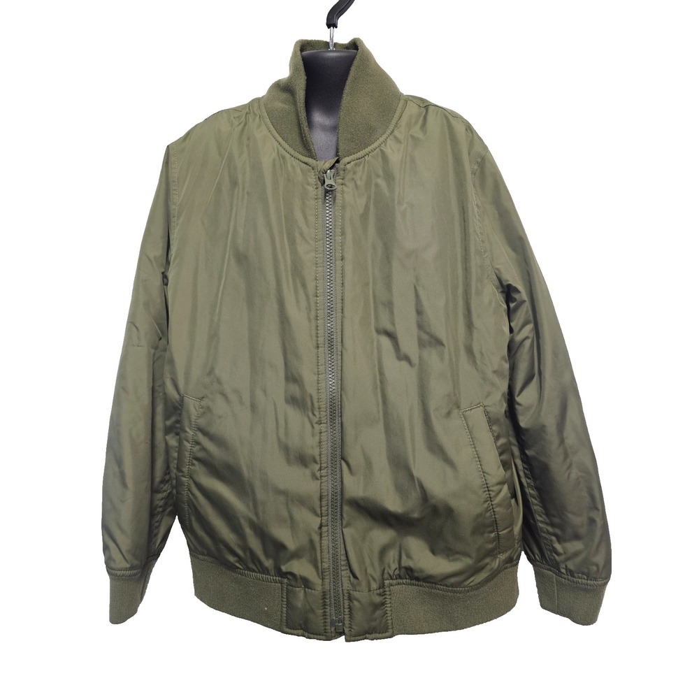 Gap Kids  army green full zip boys bomber style jacket size large